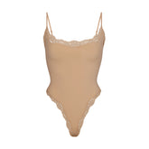 FITS EVERYBODY CORDED LACE CAMI BODYSUIT | CLAY