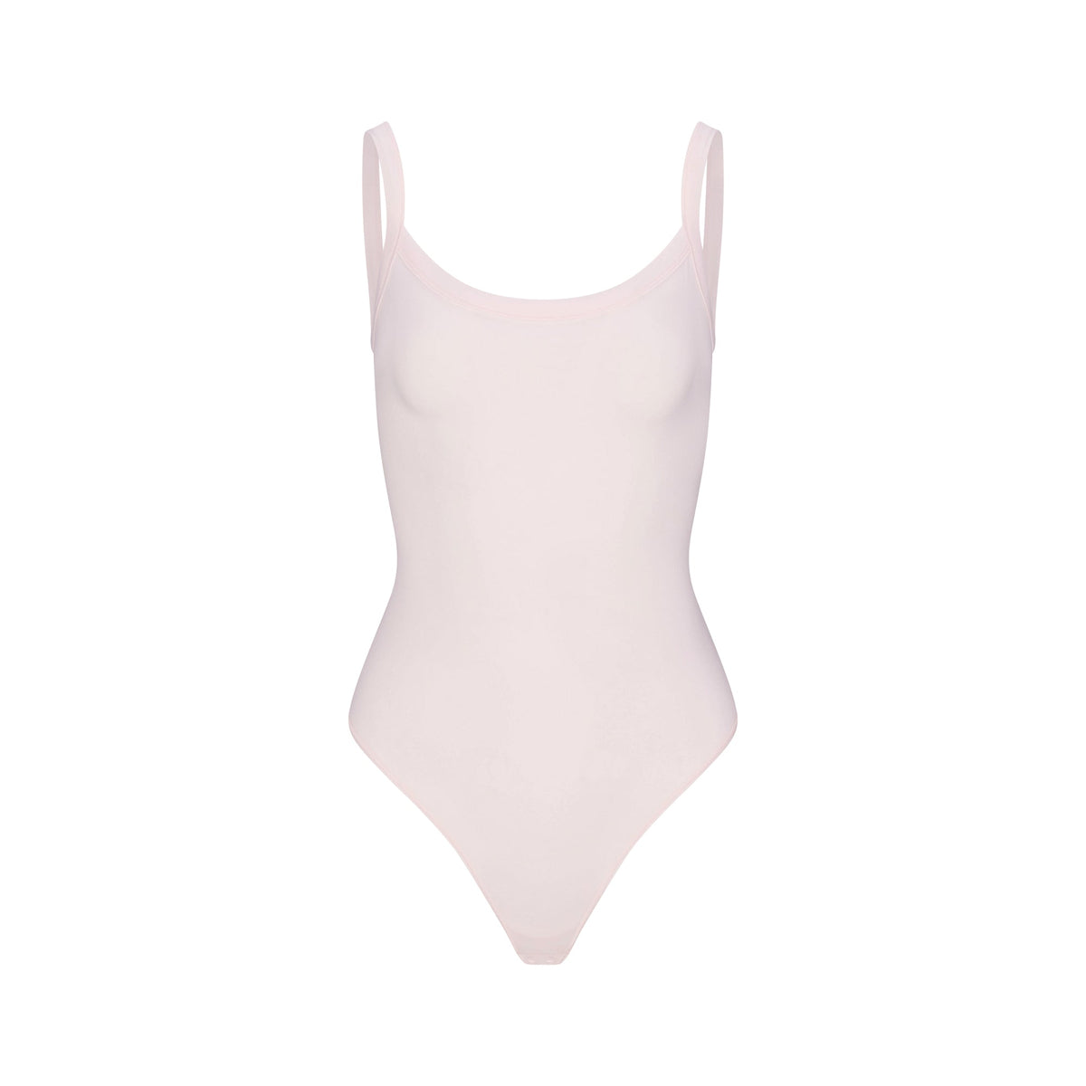 COTTON JERSEY SCOOP NECK BODYSUIT | BARELY PINK