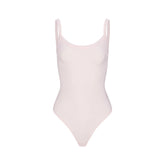 COTTON JERSEY SCOOP NECK BODYSUIT | BARELY PINK