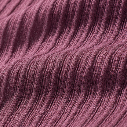 SHEER KNIT FOLDOVER LONG SKIRT | BEET
