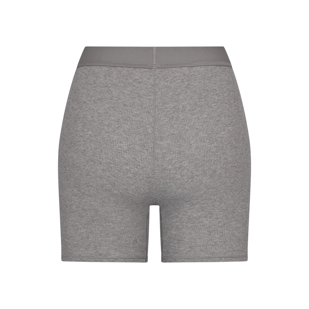 SKIMS FOR TEAM USA COTTON RIB PARALYMPIC BOXER | HEATHER GREY
