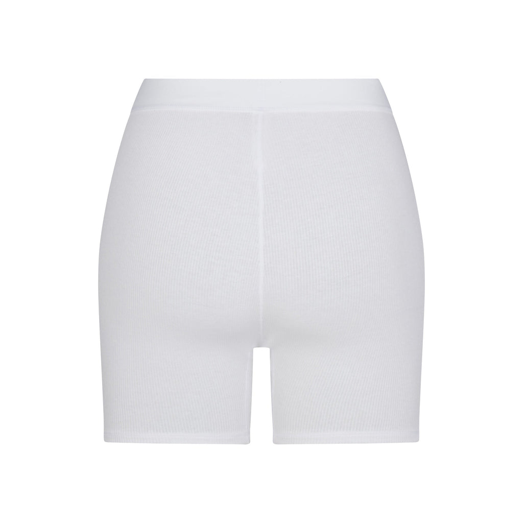 SKIMS FOR TEAM USA COTTON RIB PARALYMPIC BOXER | WHITE