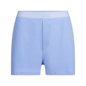 COTTON RIB LOOSE BOXER | BLUE VIOLET