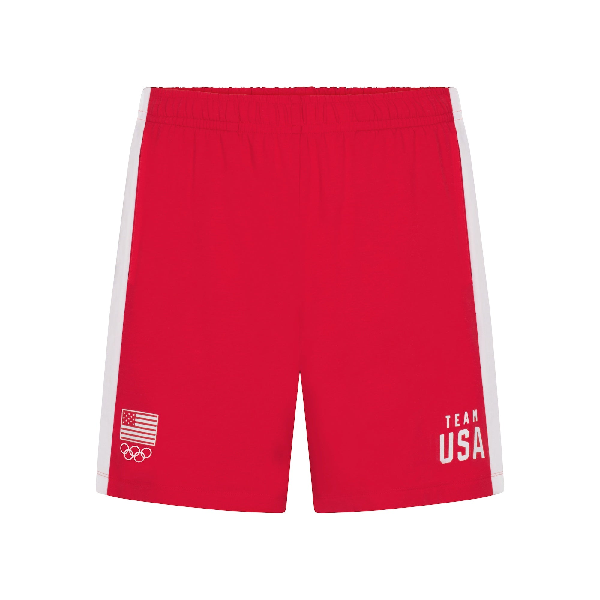 SKIMS FOR TEAM USA JERSEY SLEEP MENS OLYMPIC SHORT | RED