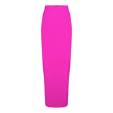 SOFT SMOOTHING SEAMLESS LONG TUBE SKIRT | FUCHSIA