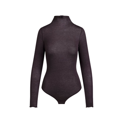 SHEER MODAL LONG SLEEVE TURTLENECK BODYSUIT | PHOENIX