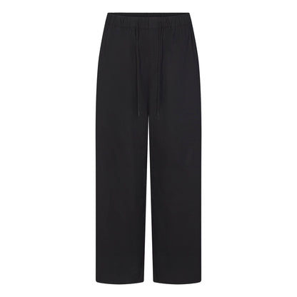 Woven Cotton Oversized Straight Leg Pant
