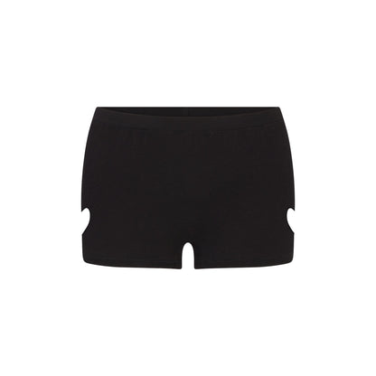 WORN IN JERSEY HEART MICRO SHORT | WASHED ONYX