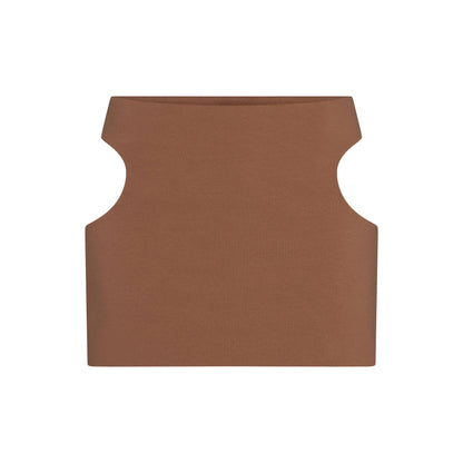 Cotton Jersey Cut Out Mini Skirt