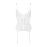 SKIMS LACE SCOOP UNLINED CORSET | SNOW