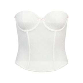 SPRING INTIMATES CORSET | MARBLE BOW TULLE