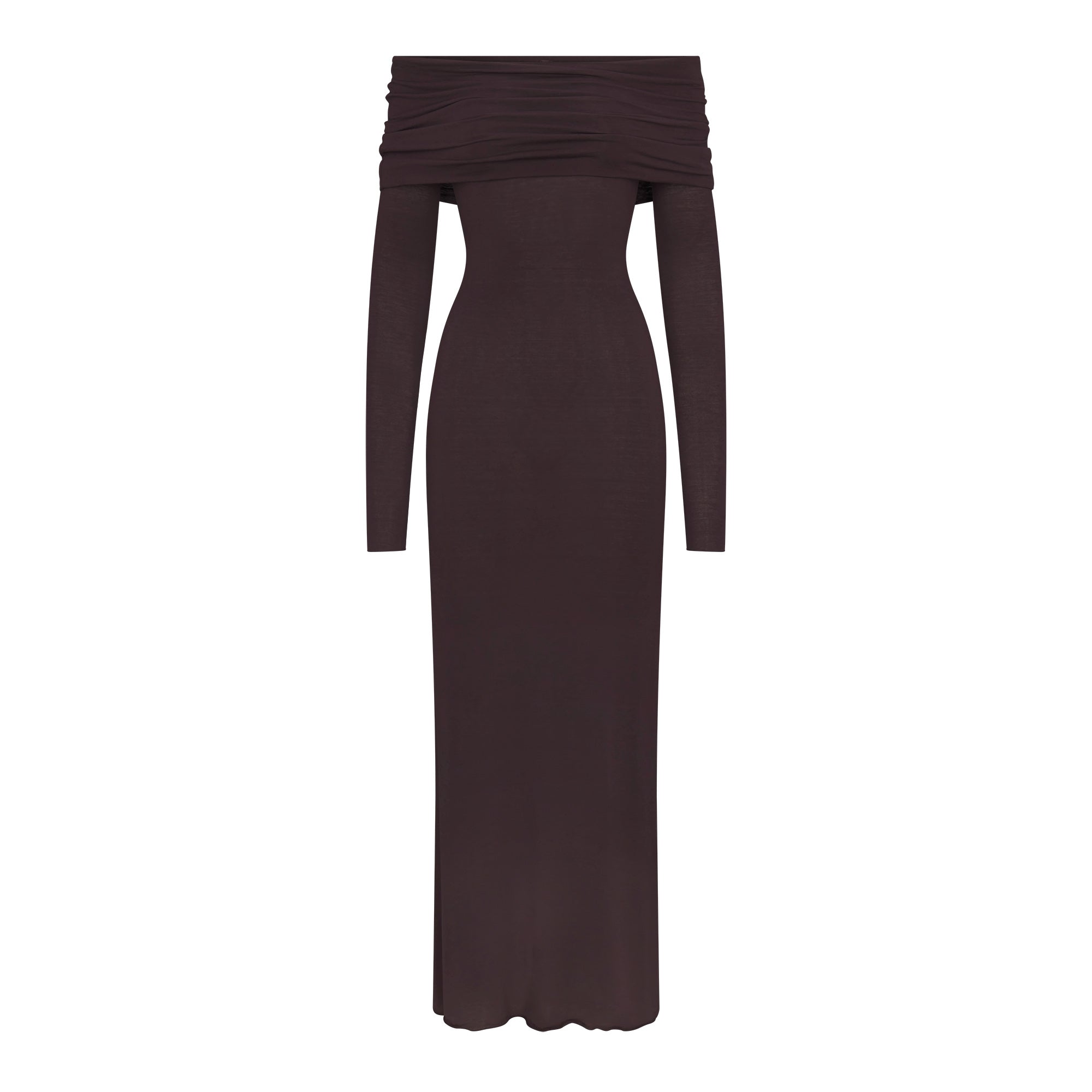 SHEER MODAL OFF THE SHOULDER LONG DRESS | PHOENIX