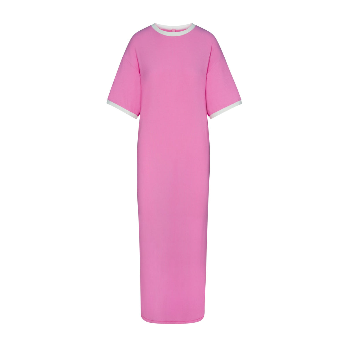 SOFT LOUNGE RINGER T-SHIRT LONG DRESS | BLUSH