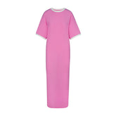SOFT LOUNGE RINGER T-SHIRT LONG DRESS | BLUSH