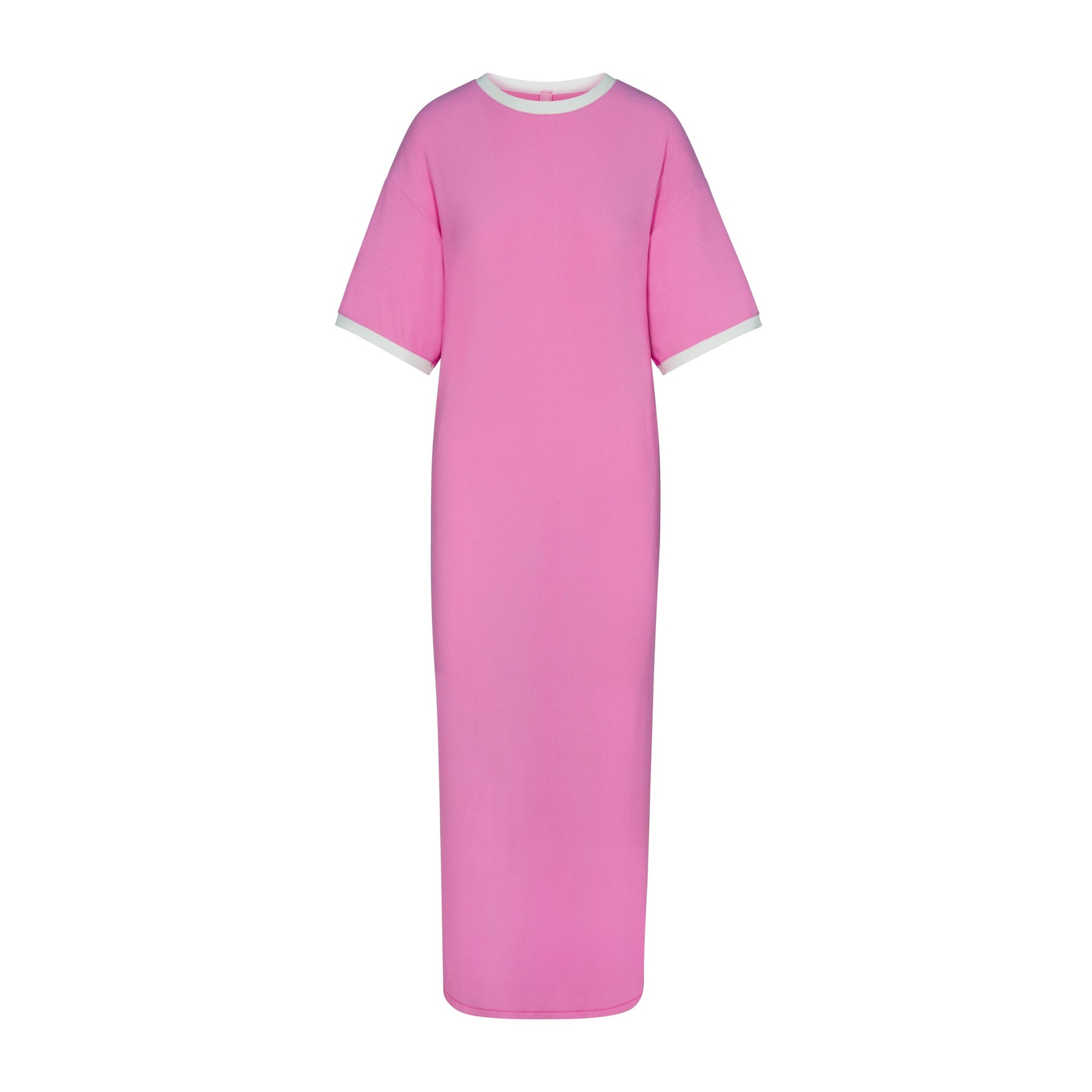 SOFT LOUNGE RINGER T-SHIRT LONG DRESS | BLUSH