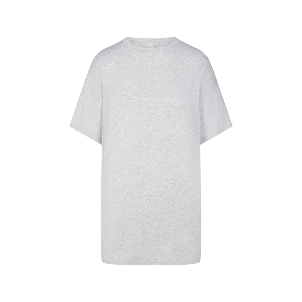 SKIMS SLEEP T-SHIRT MINI DRESS | LIGHT HEATHER GREY