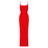 FITS EVERYBODY LACE LONG SLIP DRESS | CAYENNE
