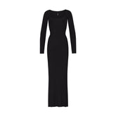 SOFT LOUNGE PETITE LONG SLEEVE DRESS | ONYX