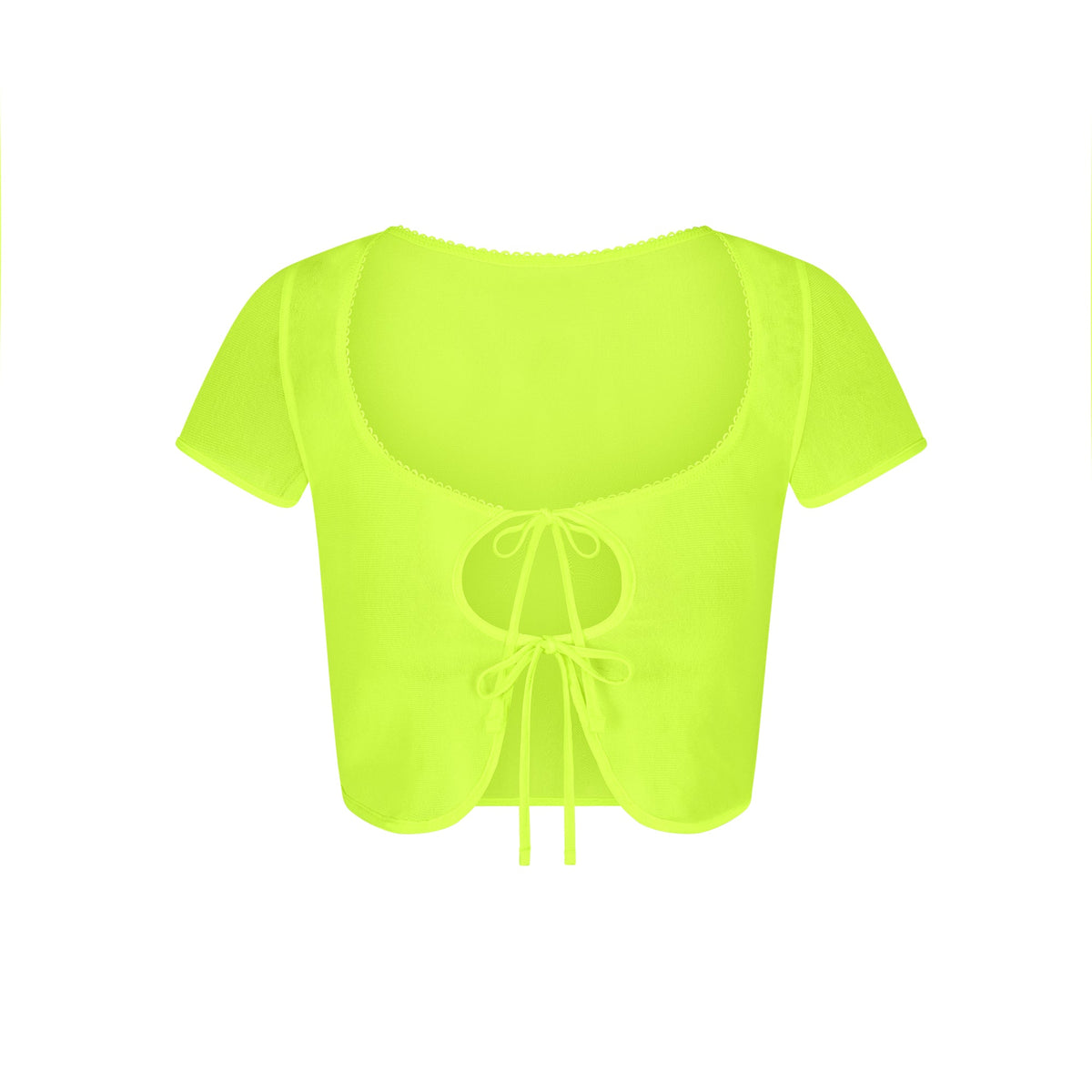 SUMMER MESH SUPER CROPPED TOP | HIGHLIGHTER