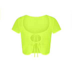 SUMMER MESH SUPER CROPPED TOP | HIGHLIGHTER