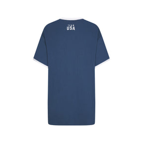 SKIMS FOR TEAM USA COTTON RIB PARALYMPIC T-SHIRT MINI DRESS | NAVY