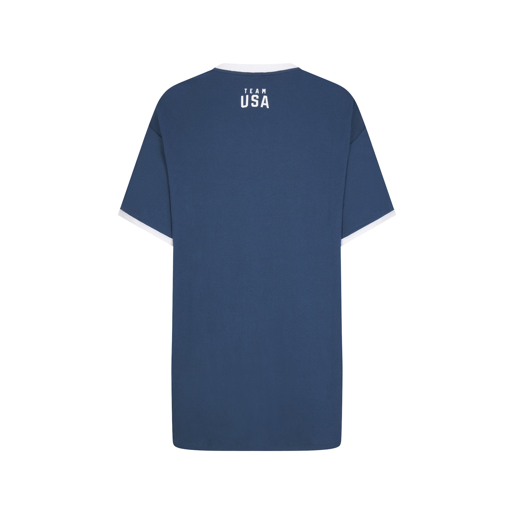 SKIMS FOR TEAM USA COTTON RIB PARALYMPIC T-SHIRT MINI DRESS | NAVY