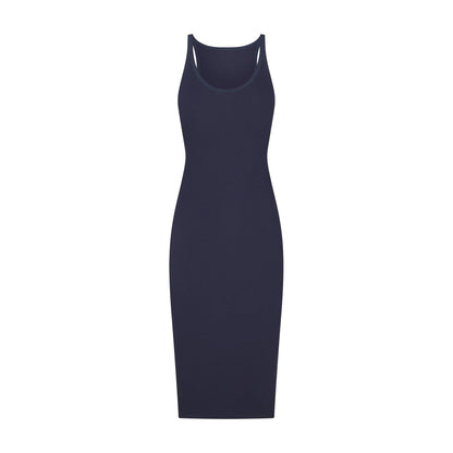 Cotton Rib Tank Midi Dress
