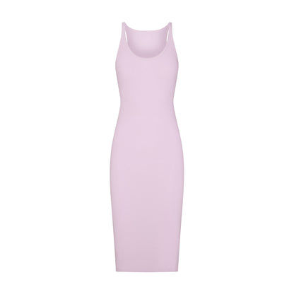 Cotton Rib Tank Midi Dress