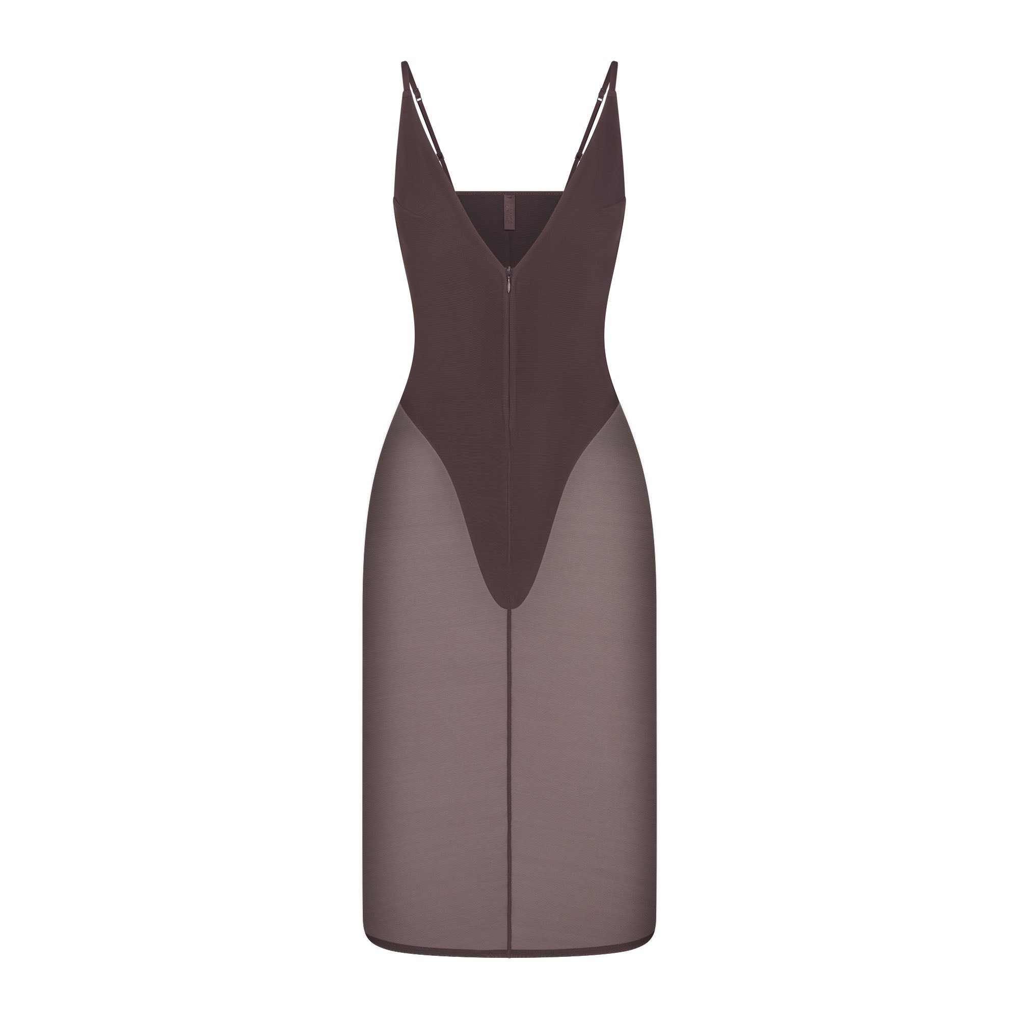 Skims Body Mesh Plunge Midi Dress