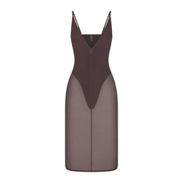 Skims Body Mesh Plunge Midi Dress