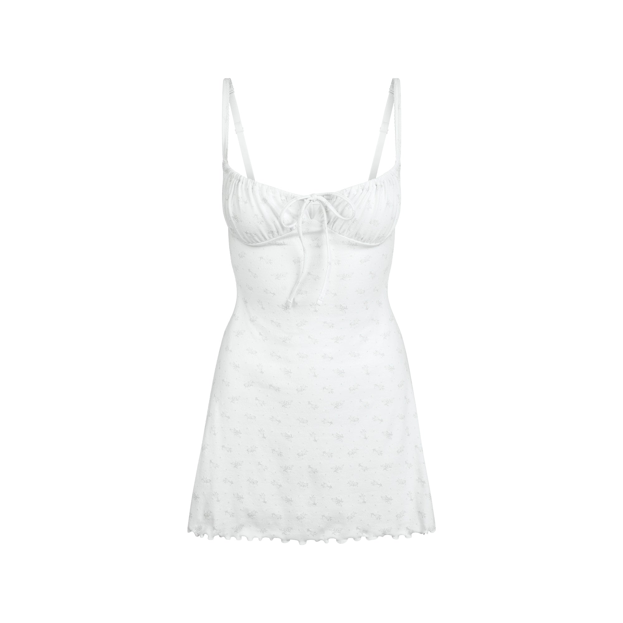 LOGO POINTELLE MINI DRESS | PACIFIC FLORAL PRINT