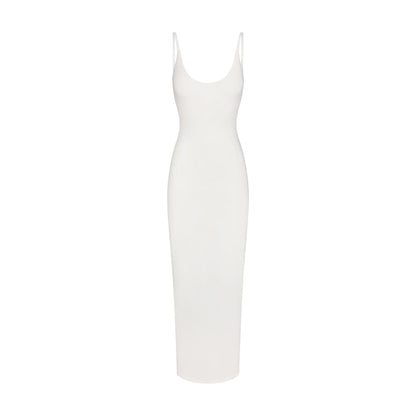 Smooth Layers Scoop Neck Long Dress