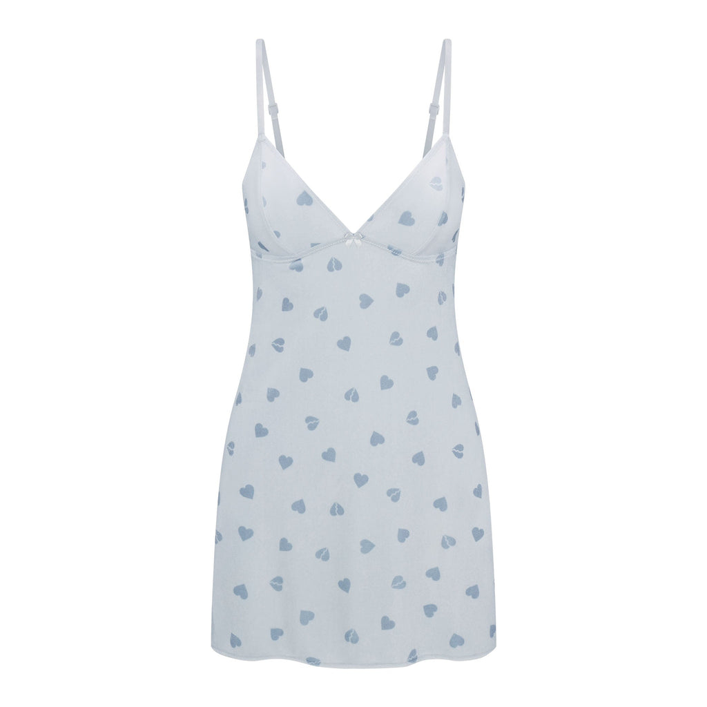 VELVET LACE SLIP DRESS | PLATINUM HEART BREAKER