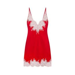 Silk Lace Mini Slip Dress