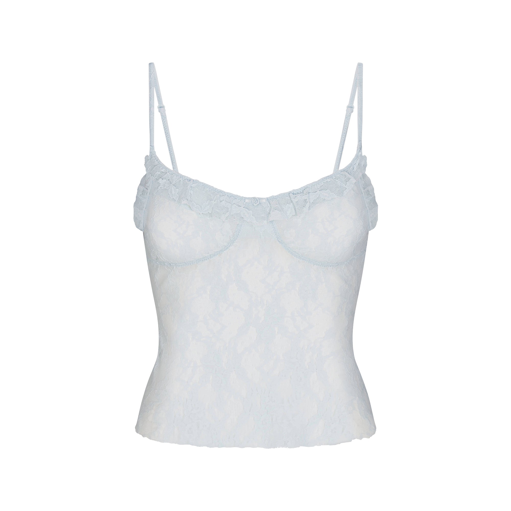Stretch Lace Ruffle Cami