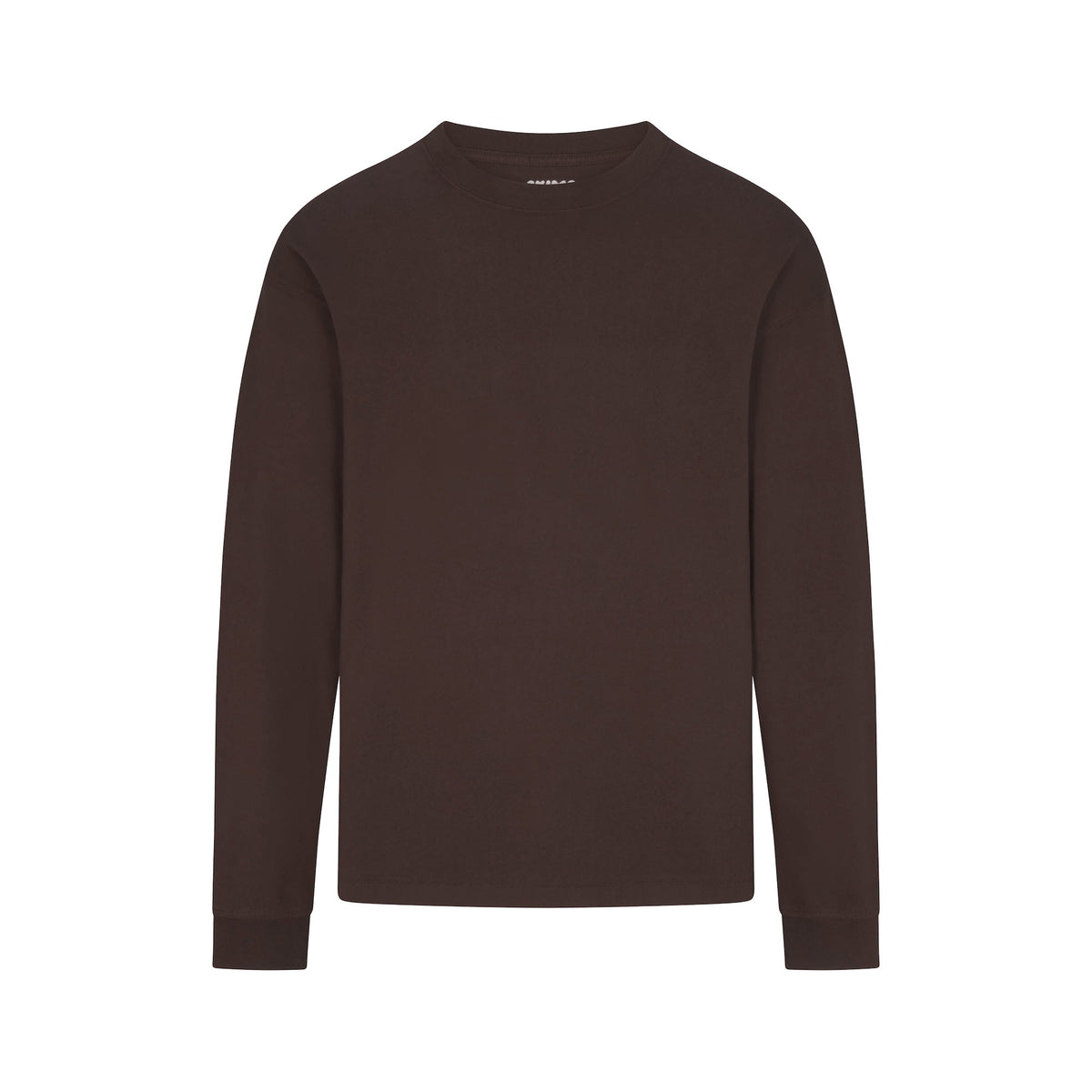HEAVYWEIGHT COTTON MENS RELAXED LONG SLEEVE T-SHIRT | ESPRESSO