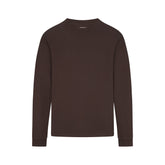 HEAVYWEIGHT COTTON MENS RELAXED LONG SLEEVE T-SHIRT | ESPRESSO
