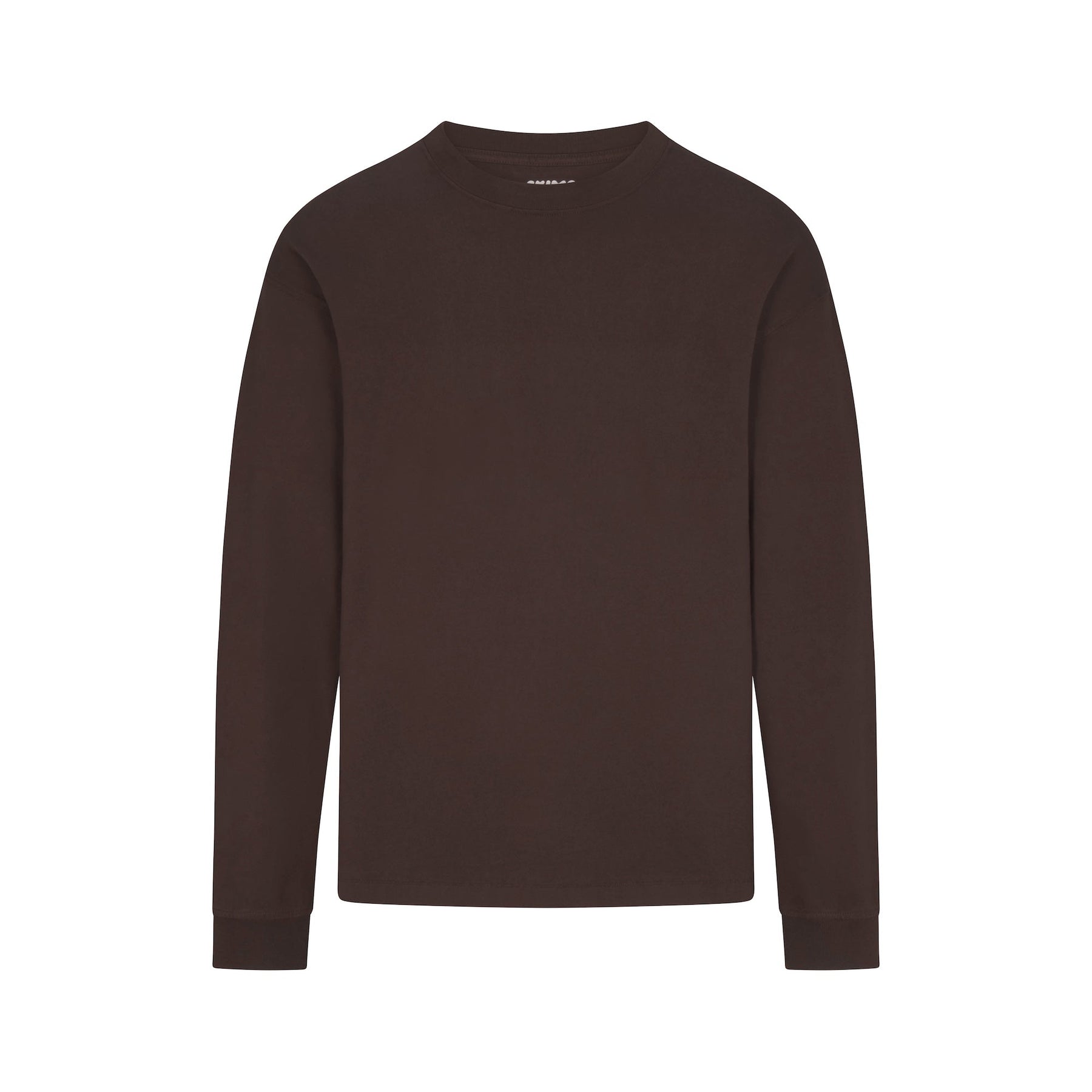 HEAVYWEIGHT COTTON MENS RELAXED LONG SLEEVE T-SHIRT | ESPRESSO