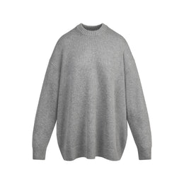 CASHMERE OVERSIZED SWEATER | DARK HEATHER GREY