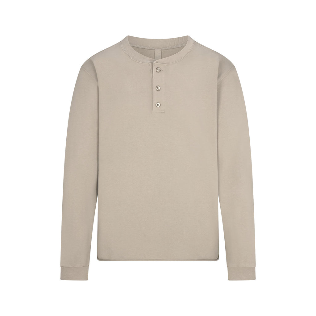 JERSEY LOUNGE MENS RELAXED HENLEY | SHALE