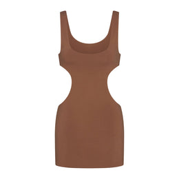 Cotton Jersey Cut Out Mini Dress