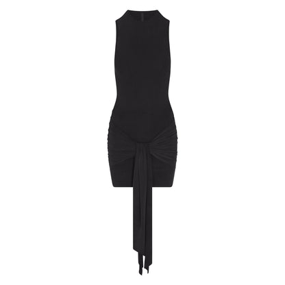 Cupro Jersey Wrap Mini Dress