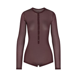 Slinky Knit Button Up Henley Onesie