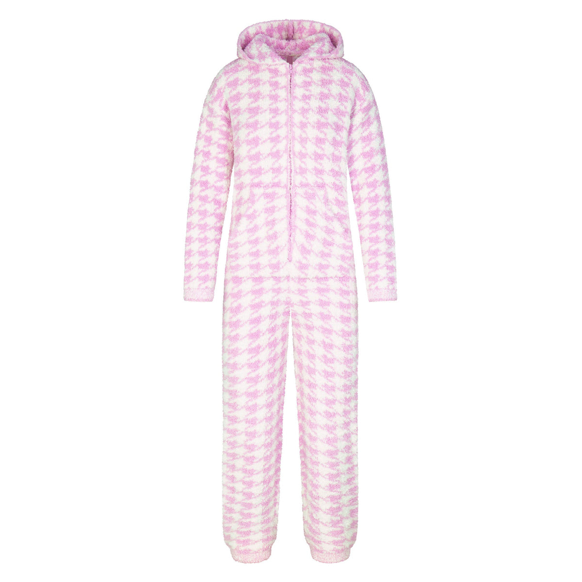COZY KNIT UNISEX ONESIE | PETAL HOUNDSTOOTH
