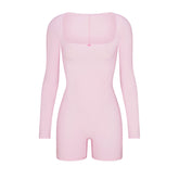FITS EVERYBODY PICOT LONG SLEEVE ONESIE | CHERRY BLOSSOM TONAL