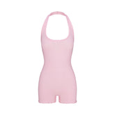 LOGO POINTELLE HALTER ONESIE | CHERRY BLOSSOM
