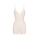 FITS EVERYBODY LACE TRIANGLE ONESIE | MARBLE CANDY HEART PRINT