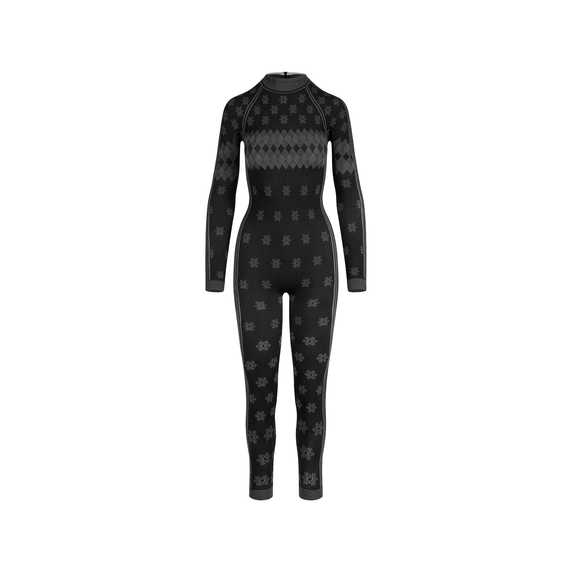 SKIMS FIRST LAYERS TURTLENECK CATSUIT | OBSIDIAN WINTER FAIR ISLE