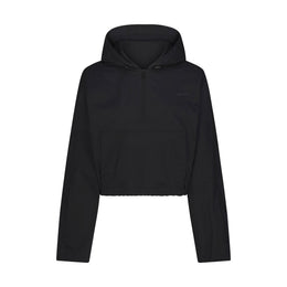 Woven Cotton Half Zip Pullover