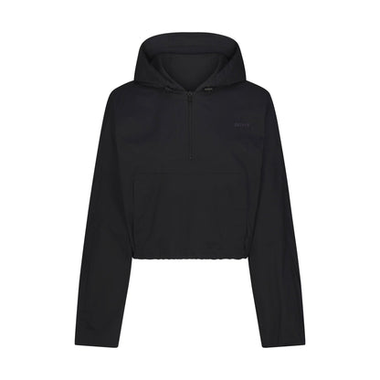 Woven Cotton Half Zip Pullover